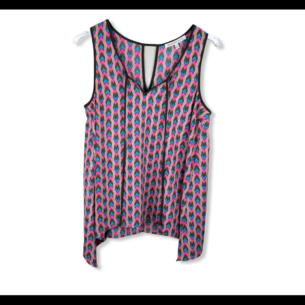 Daniel Rainn Boho Tribal Print Tank Top Blouse